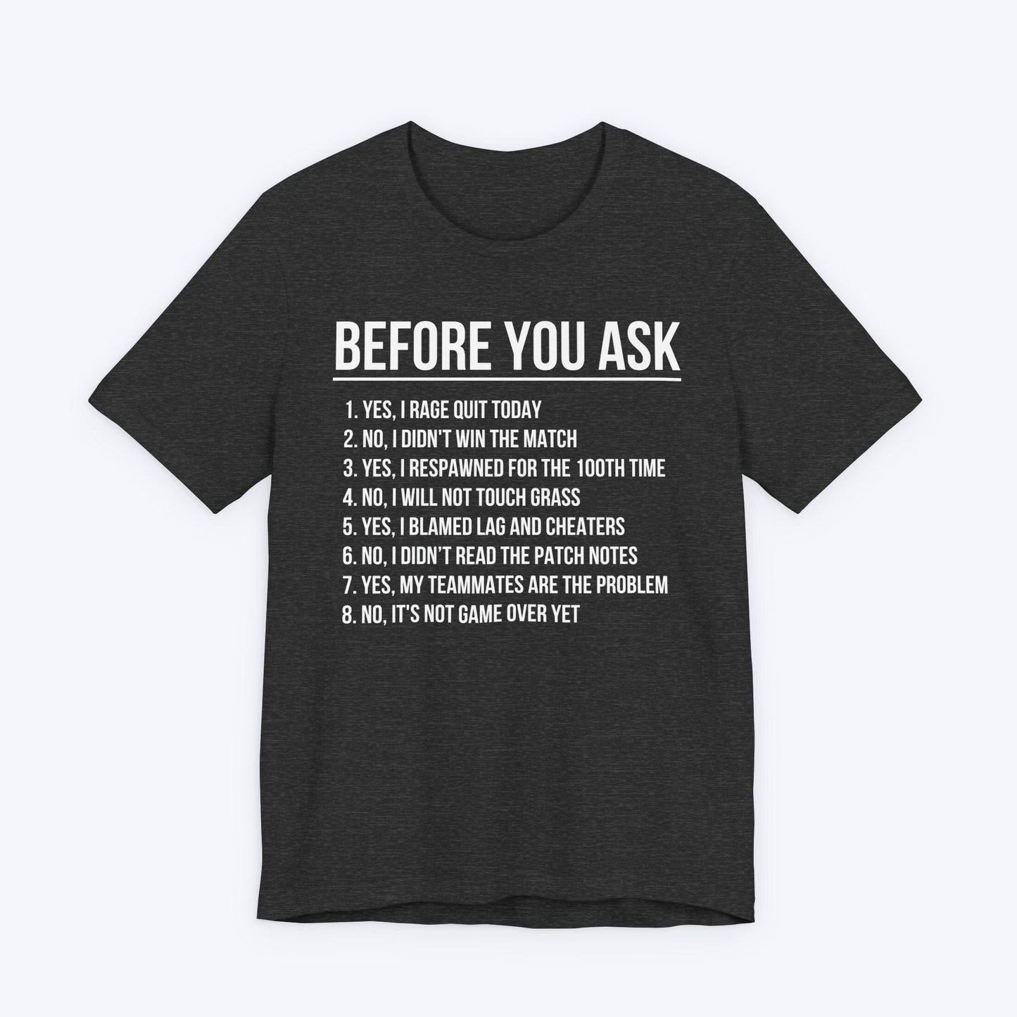 T-Shirt Dark Grey Heather / S Gaming FAQ T-shirt