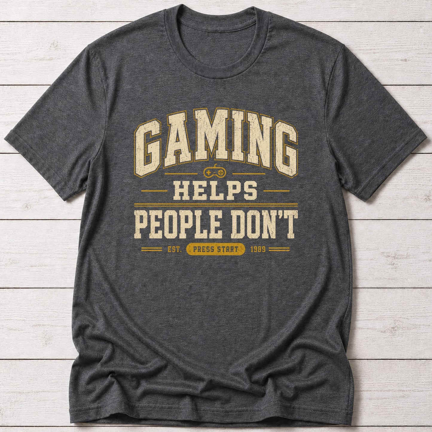 T-Shirt Dark Grey Heather / S Gaming Helps T-shirt