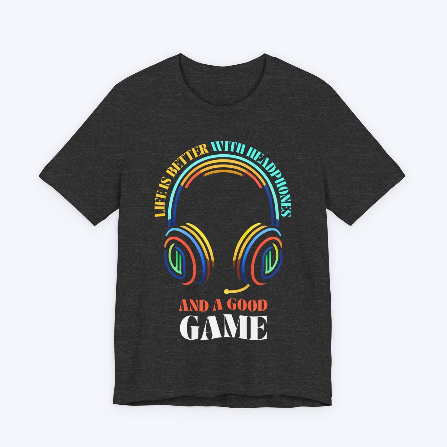 T-Shirt Dark Grey Heather / S Gaming Nirvana - Headphones & Good Times T-shirt