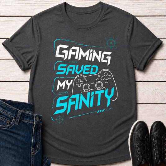 T-Shirt Dark Grey Heather / S Gaming Saved My Sanity T-shirt