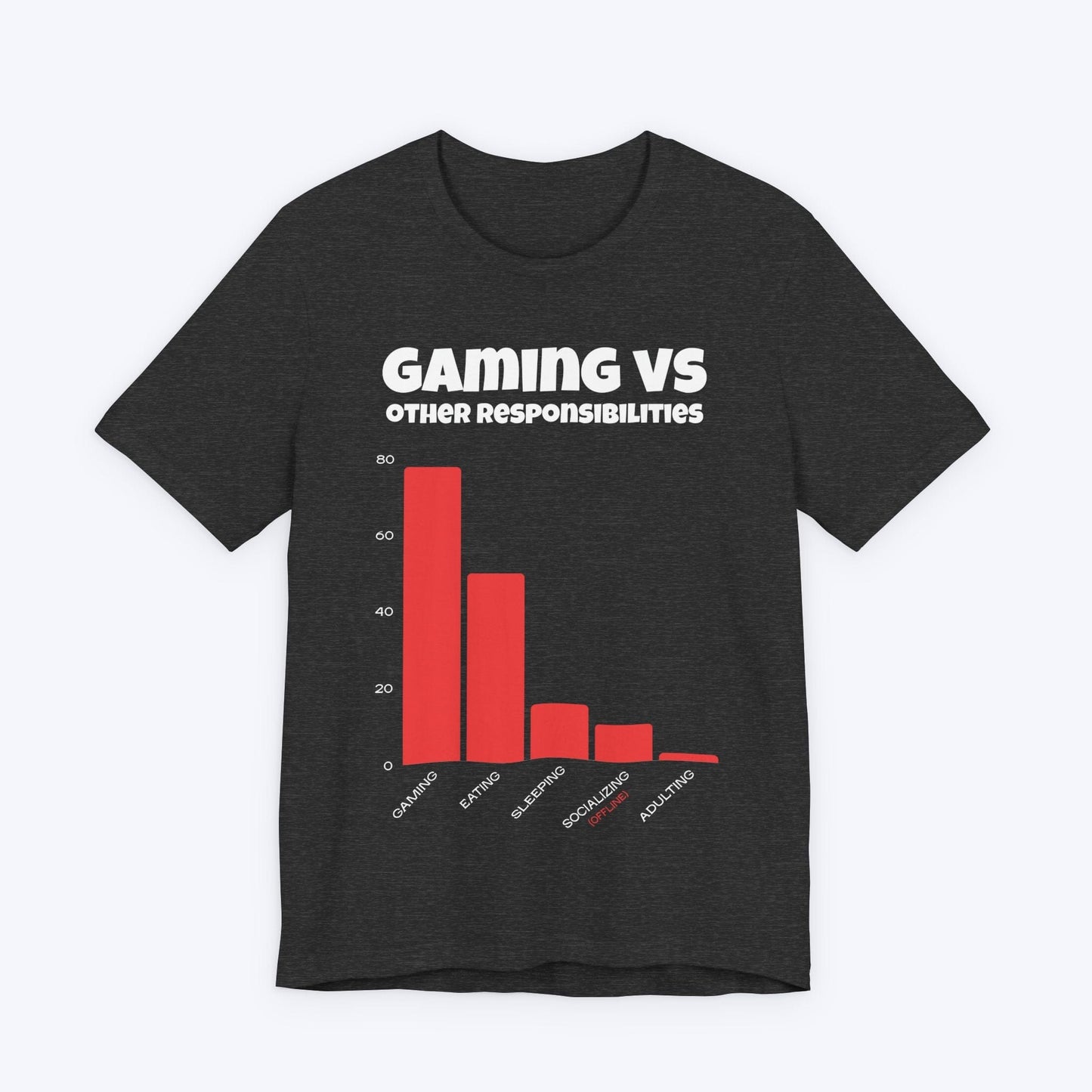 T-Shirt Dark Grey Heather / S Gaming vs Other Responsibilities T-shirt