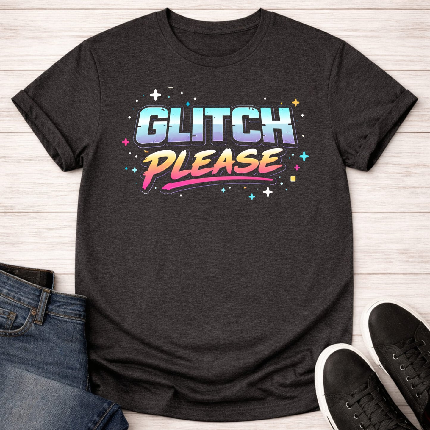 T-Shirt Dark Grey Heather / S Glitched T-shirt