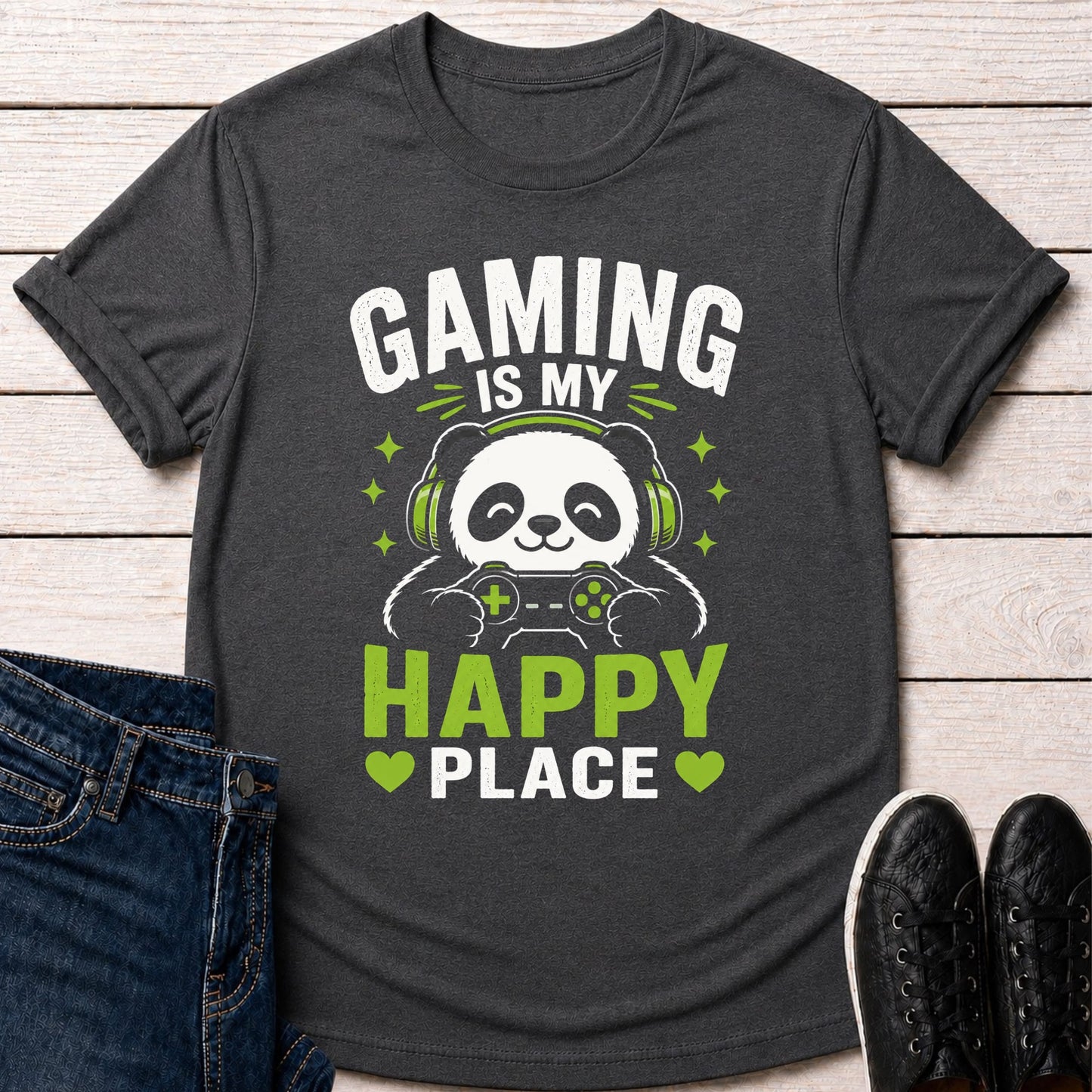 T-Shirt Dark Grey Heather / S Happy Place T-shirt