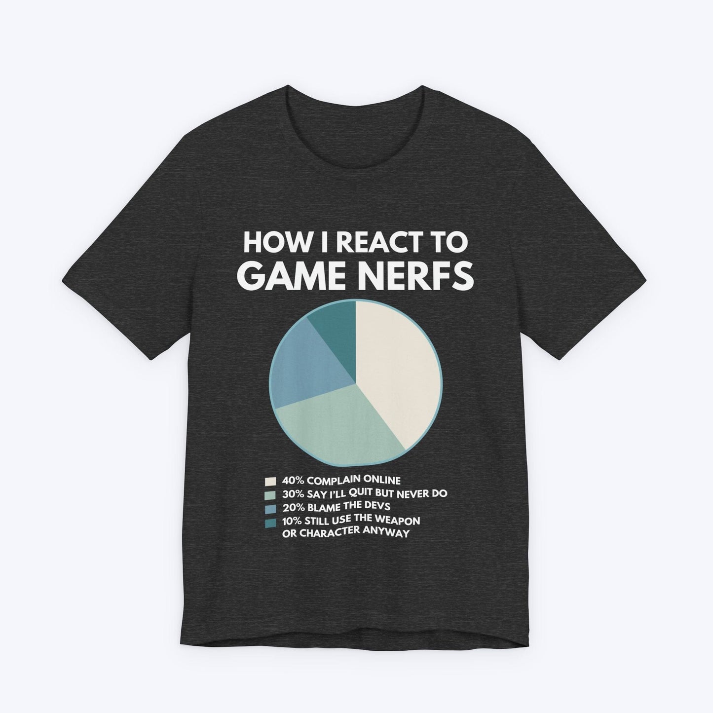 T-Shirt Dark Grey Heather / S How I React To Game Nerfs T-shirt