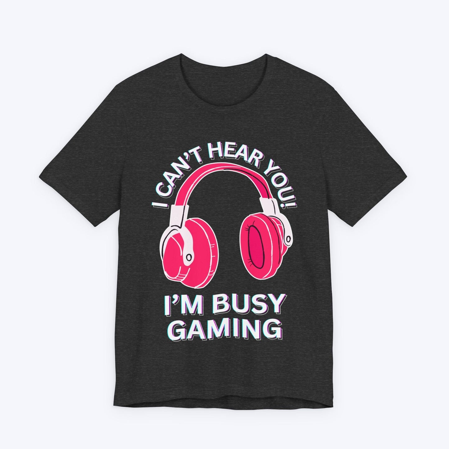 T-Shirt Dark Grey Heather / S I Can't Hear You "Hibiscus" Gaming T-shirt