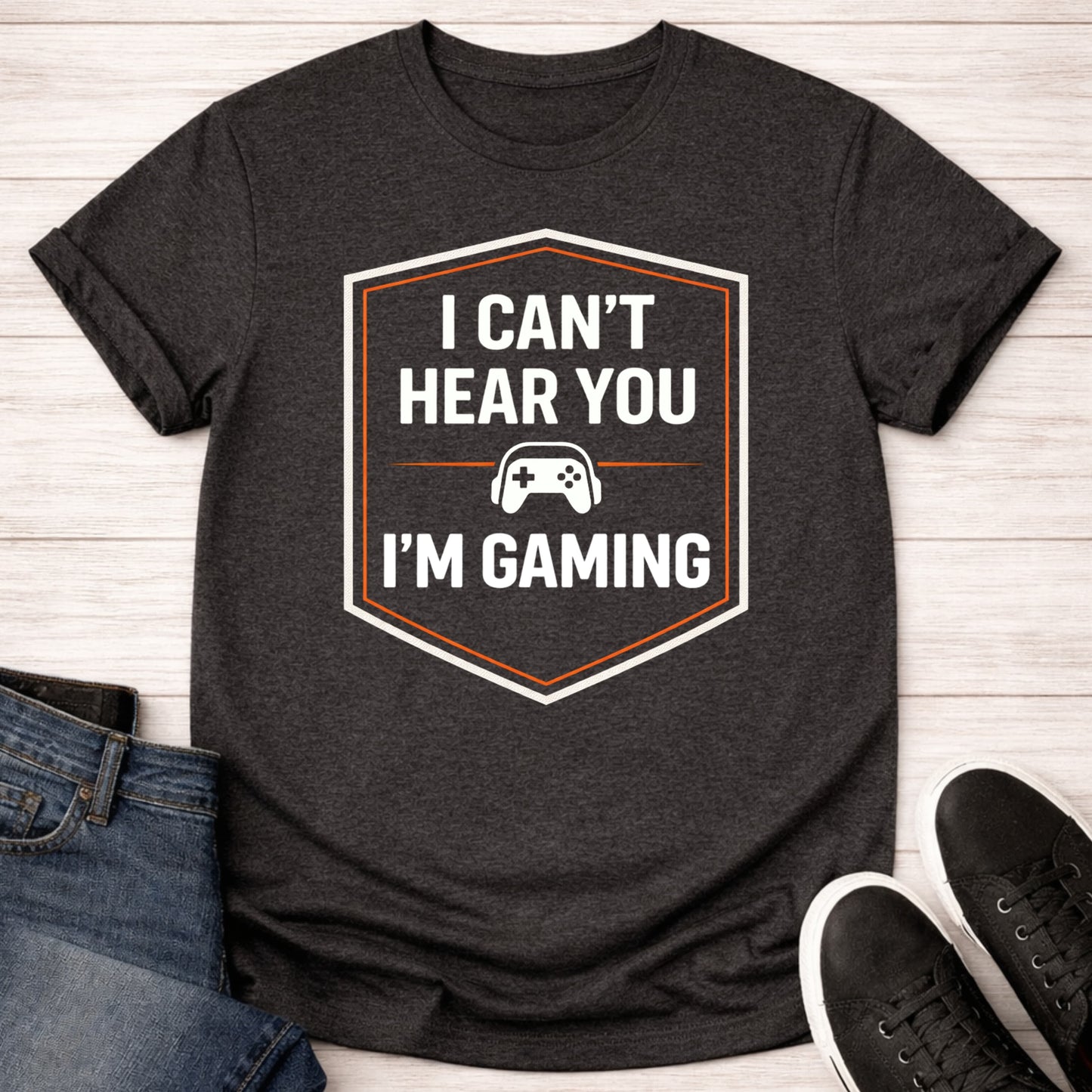 T-Shirt Dark Grey Heather / S I Can't Hear You T-shirt
