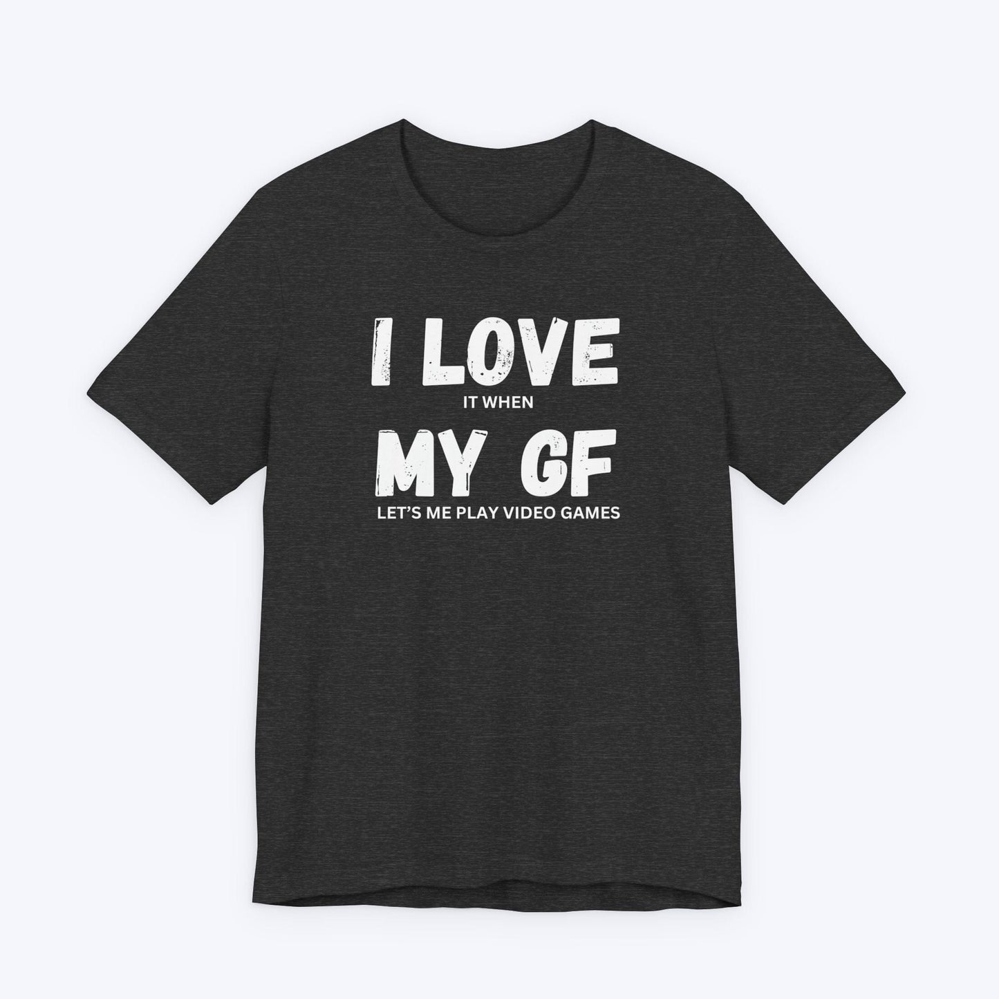 T-Shirt Dark Grey Heather / S I Love My Girlfriend (Gamer) T-shirt