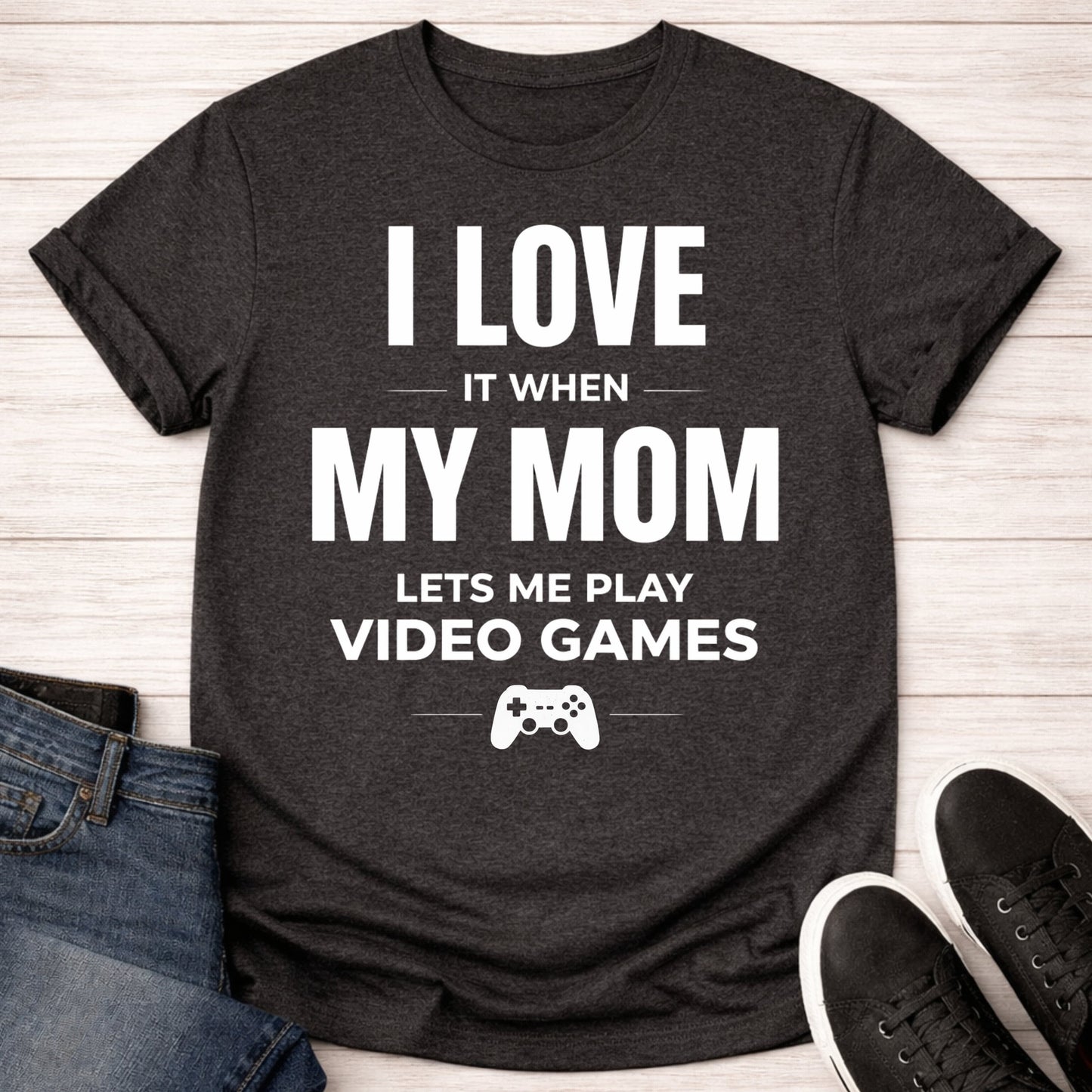 T-Shirt Dark Grey Heather / S I Love My Mom T-shirt