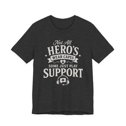 T-Shirt Dark Grey Heather / S I Play Support T-shirt