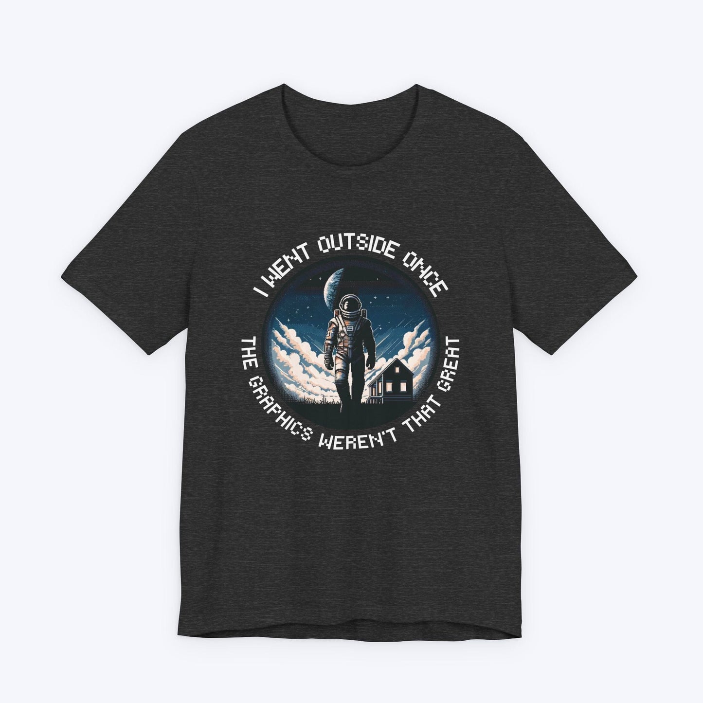 T-Shirt Dark Grey Heather / S I Went Outside Once Gamer T-shirt
