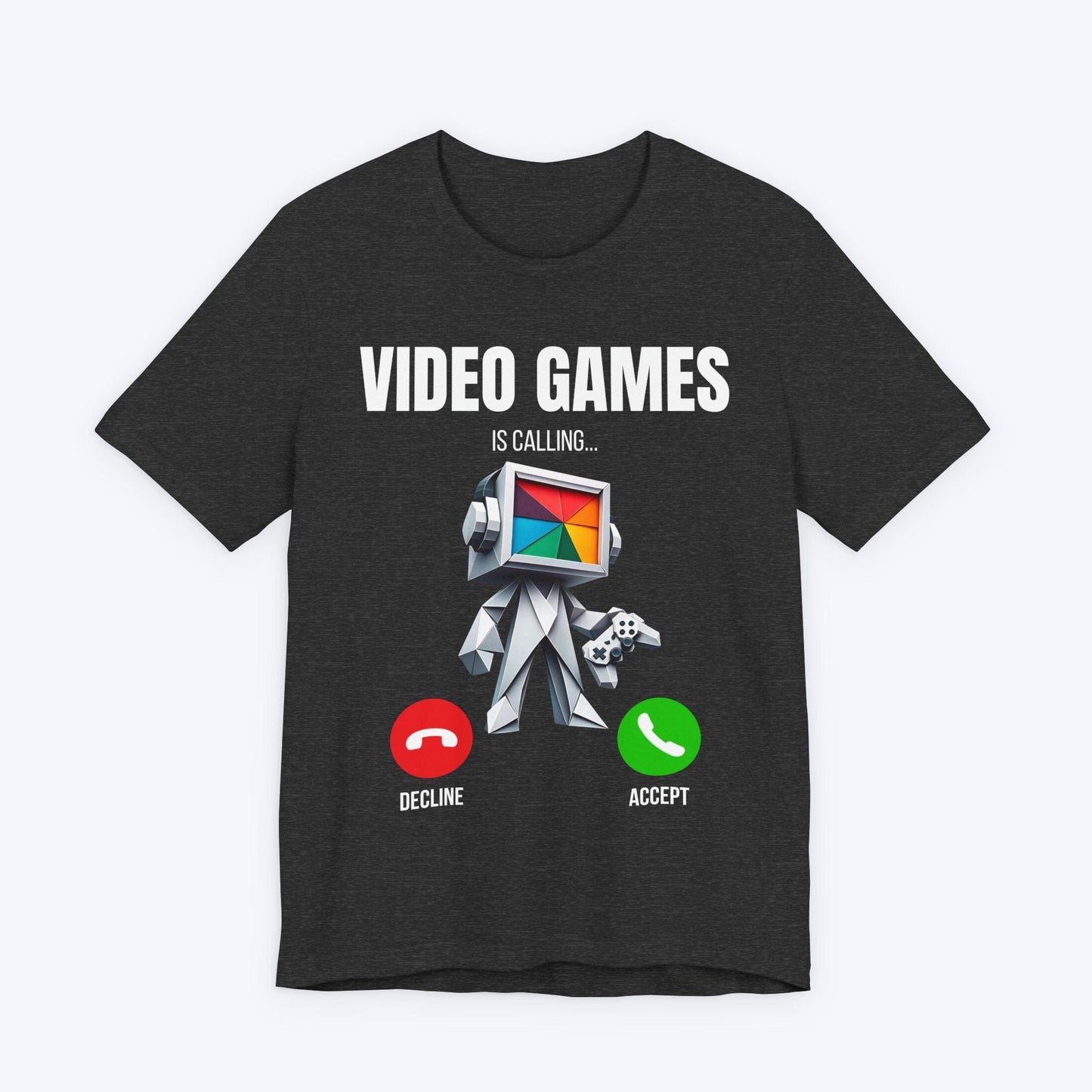 T-Shirt Dark Grey Heather / S Incoming Call: Video Games T-shirt