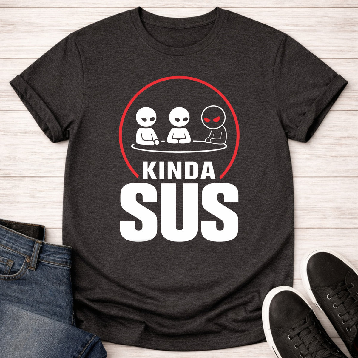 T-Shirt Dark Grey Heather / S Kinda Sus T-shirt