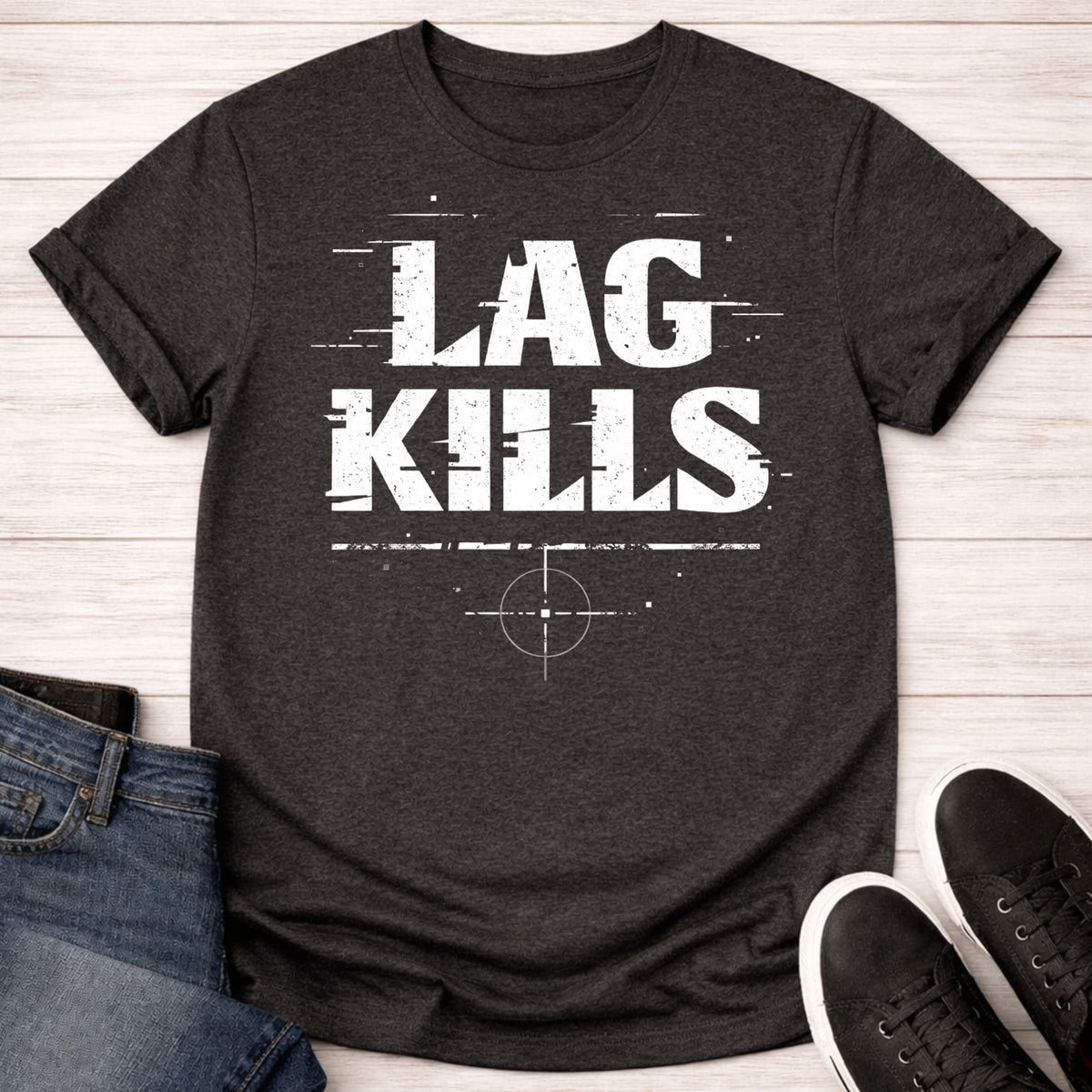 T-Shirt Dark Grey Heather / S Lagged Out T-shirt