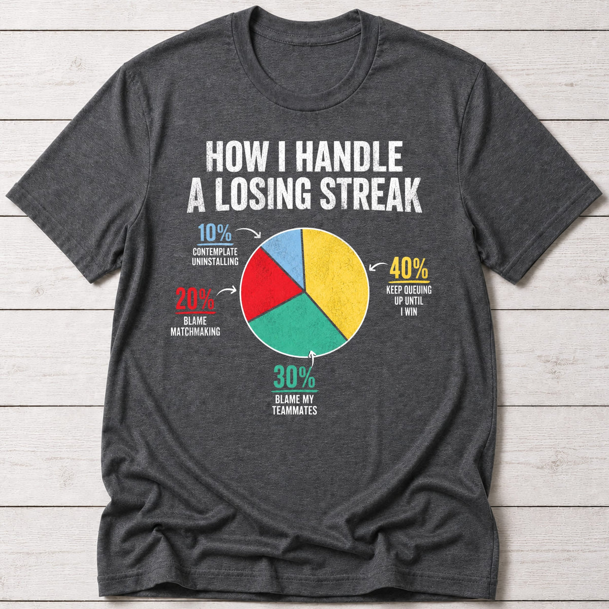 T-Shirt Dark Grey Heather / S Losing Streak T-shirt