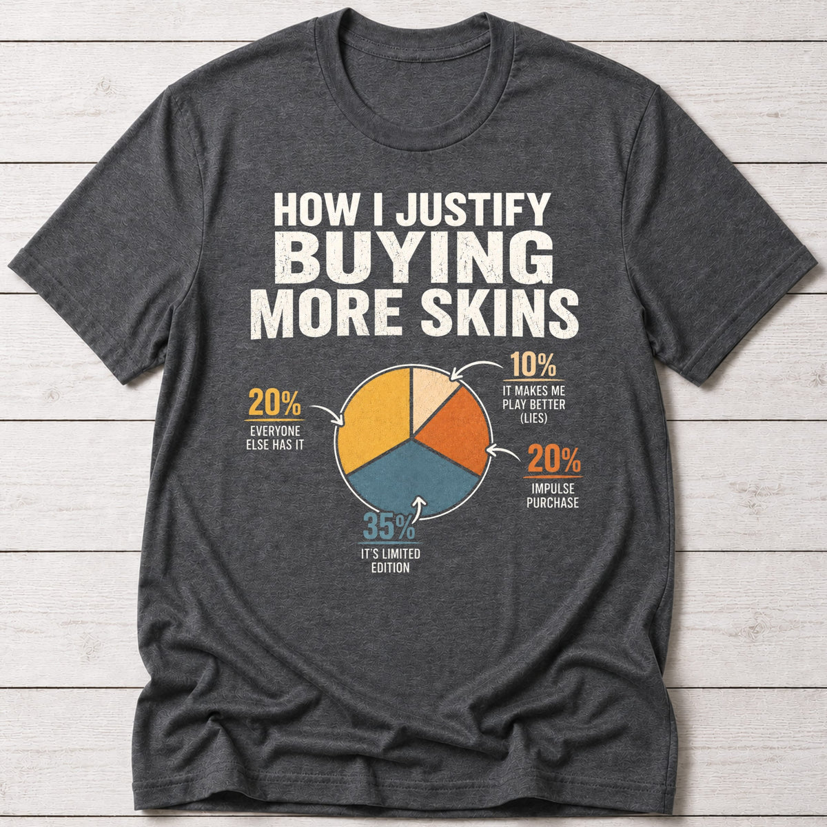 T-Shirt Dark Grey Heather / S More Skins T-shirt