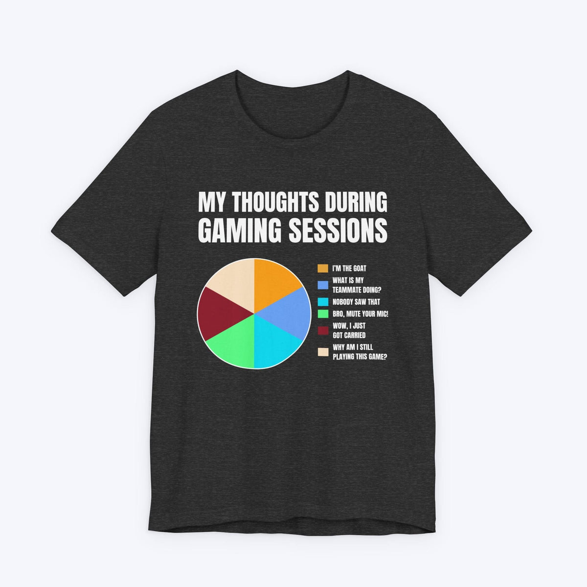 T-Shirt Dark Grey Heather / S My Thoughts During Gaming Sessions T-shirt