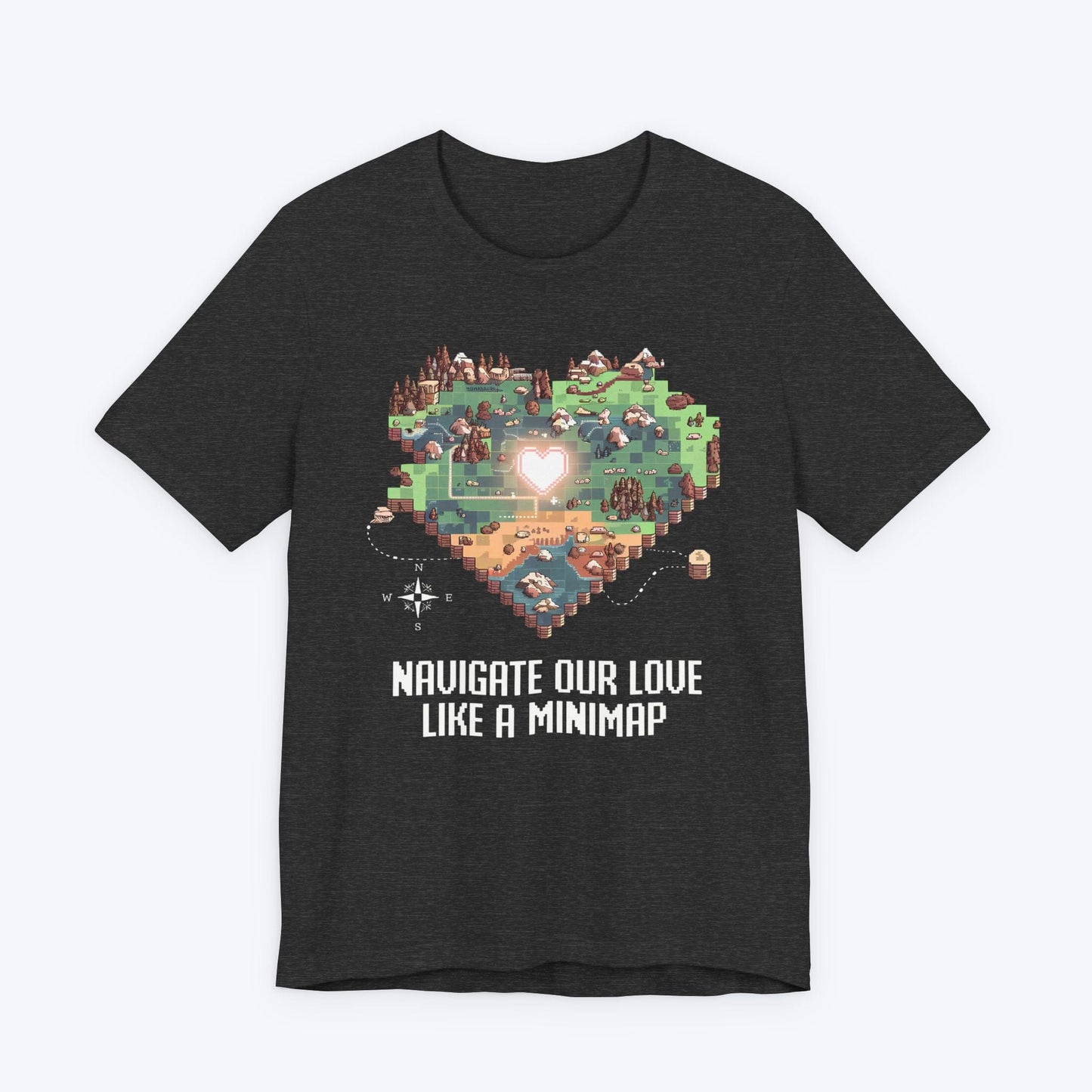 T-Shirt Dark Grey Heather / S Navigate Our Love Like A Minimap T-shirt