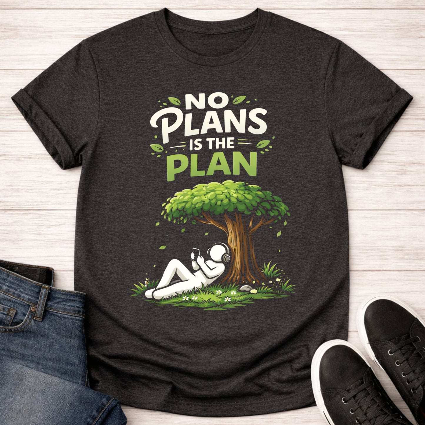 T-Shirt Dark Grey Heather / S No Plans T-shirt