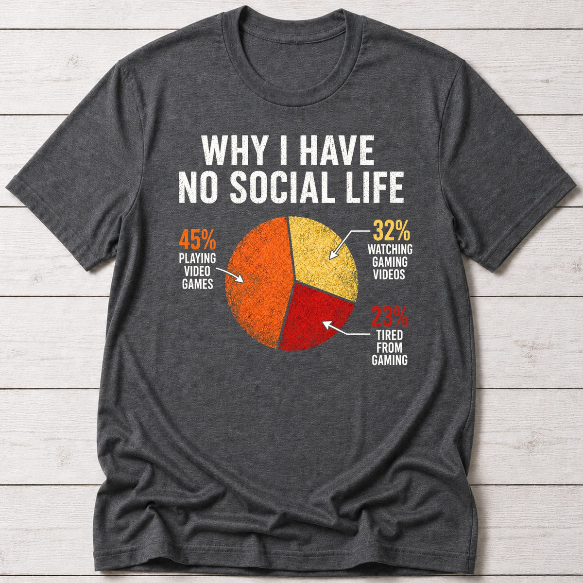 T-Shirt Dark Grey Heather / S No Social Life T-shirt