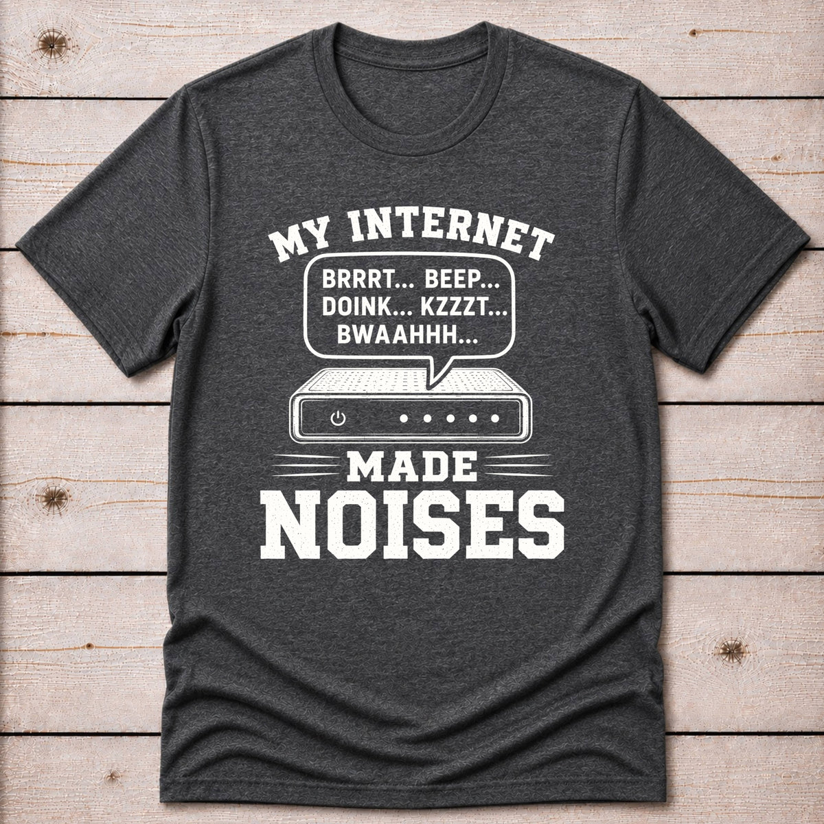 T-Shirt Dark Grey Heather / S Noisy Internet T-shirt