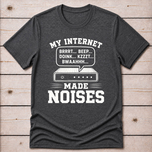 T-Shirt Dark Grey Heather / S Noisy Internet T-shirt