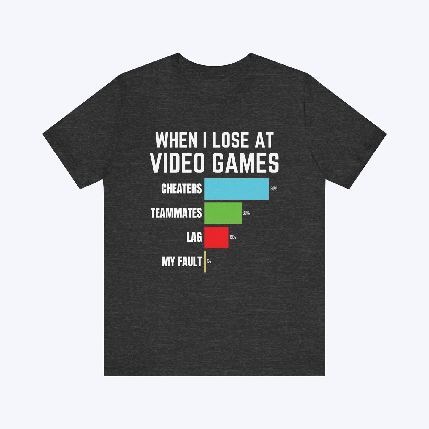 T-Shirt Dark Grey Heather / S Not My Fault Gaming T-shirt