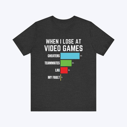 T-Shirt Dark Grey Heather / S Not My Fault Gaming T-shirt