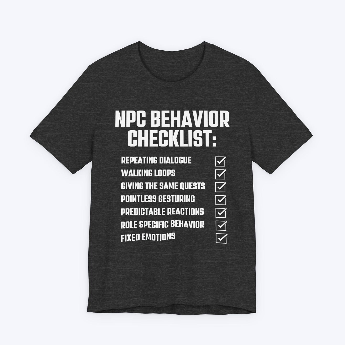 T-Shirt Dark Grey Heather / S NPC Checklist T-shirt