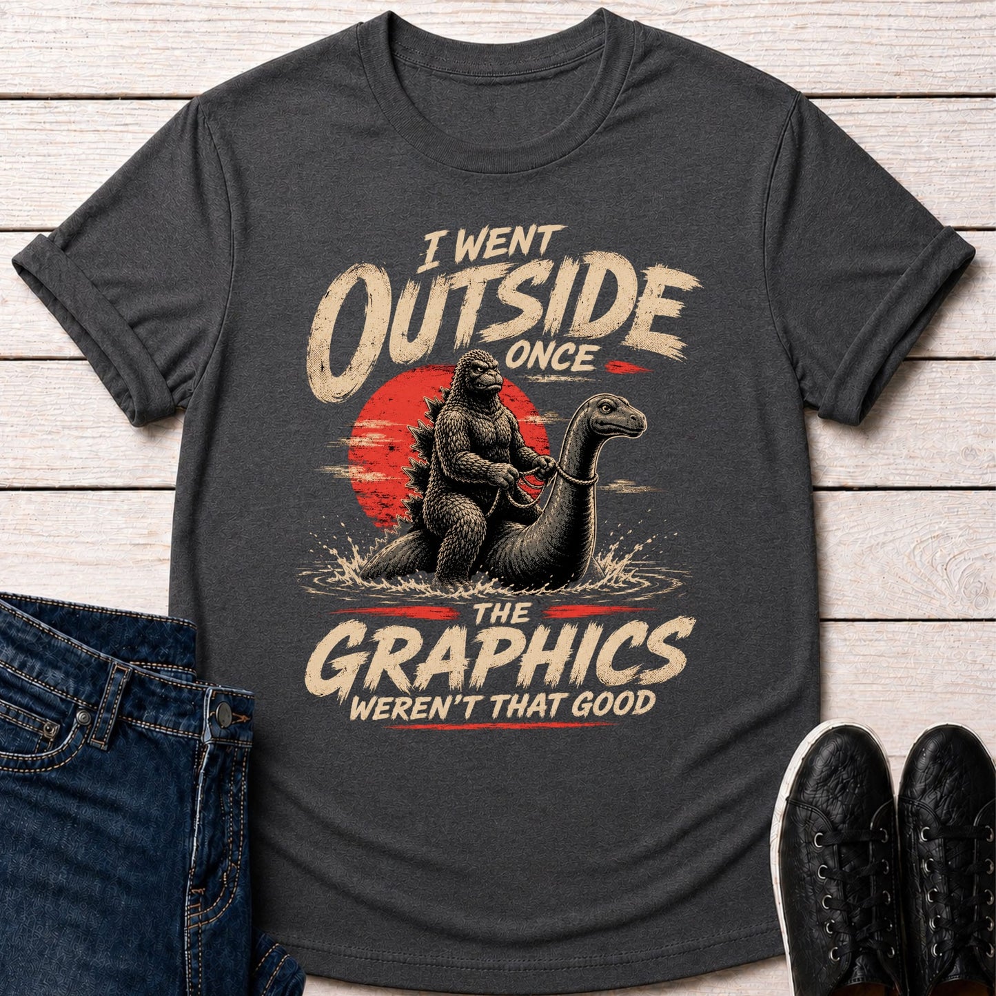 T-Shirt Dark Grey Heather / S Outside Once T-shirt