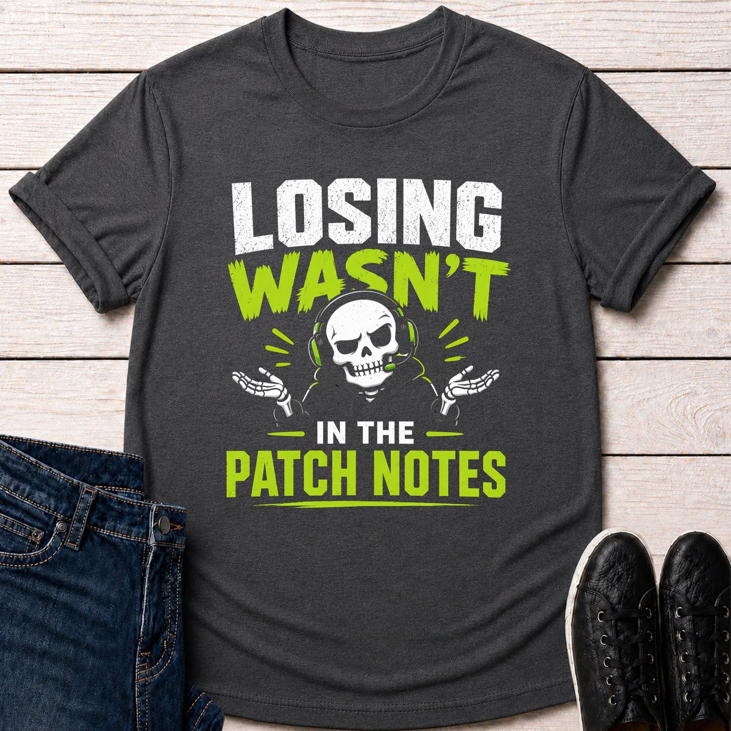 T-Shirt Dark Grey Heather / S Patch Notes Failed Me T-shirt