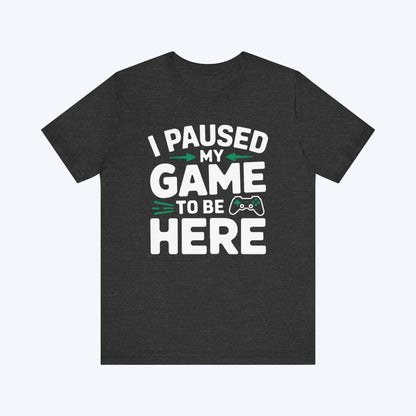 T-Shirt Dark Grey Heather / S Press Start to Resume T-Shirt