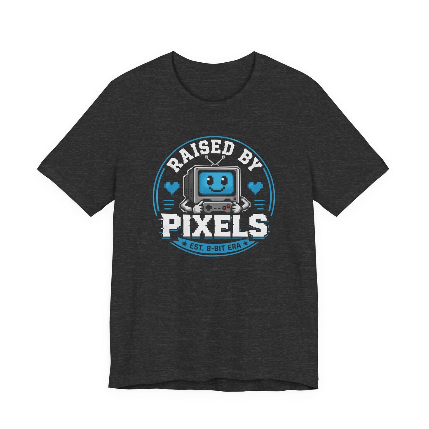 T-Shirt Dark Grey Heather / S Raised By Pixels T-shirt