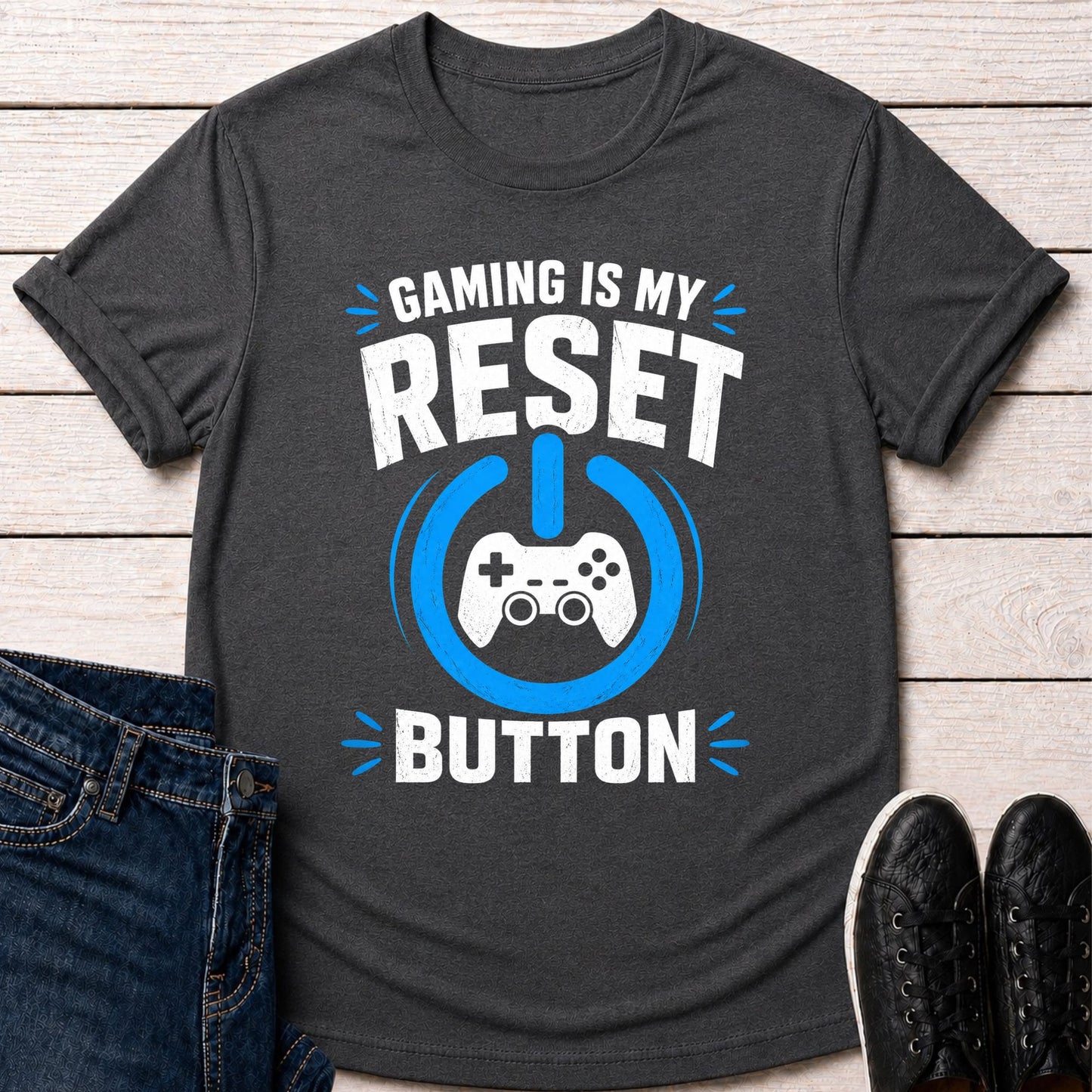 T-Shirt Dark Grey Heather / S Reset Mode T-shirt