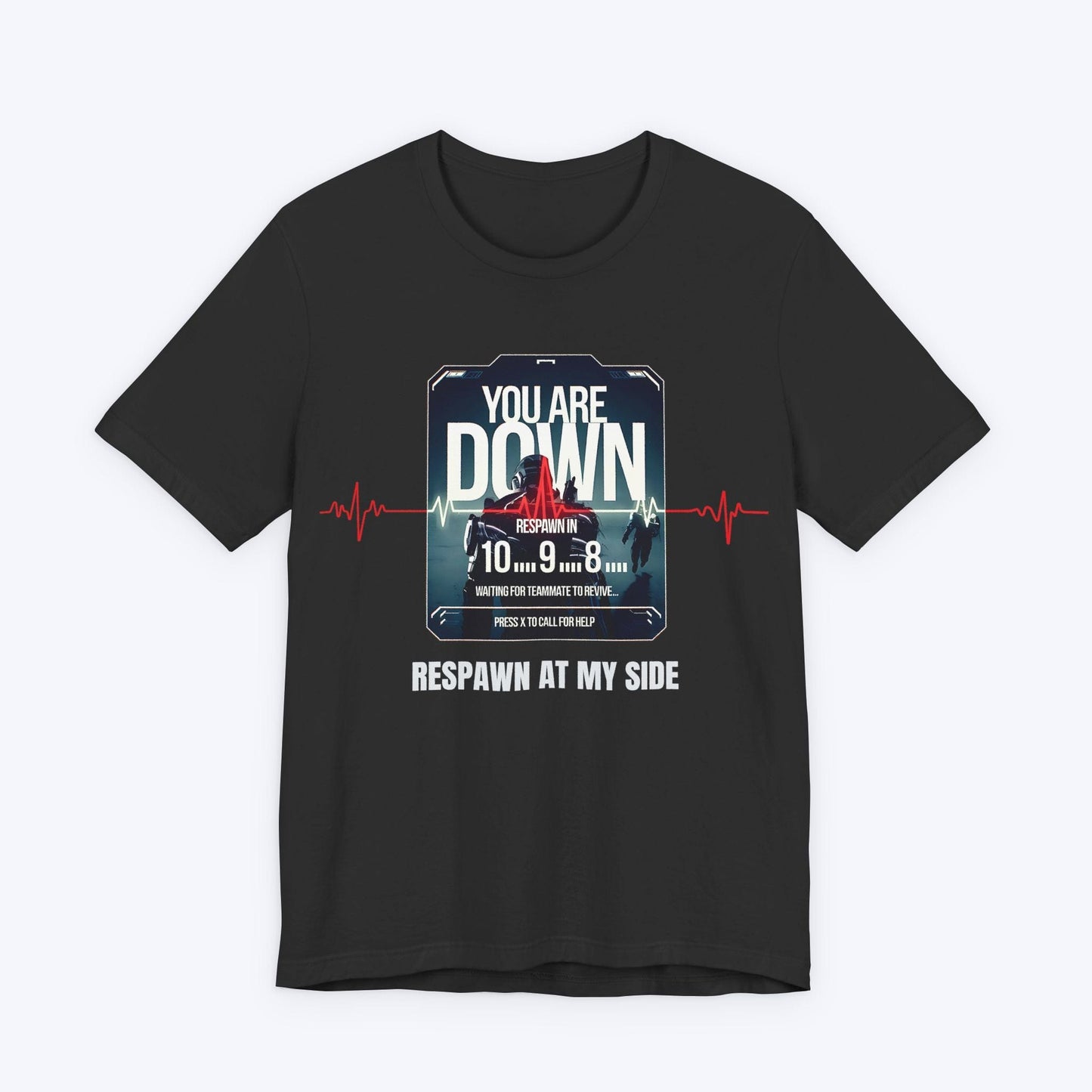 T-Shirt Dark Grey Heather / S Respawn At My Side T-shirt