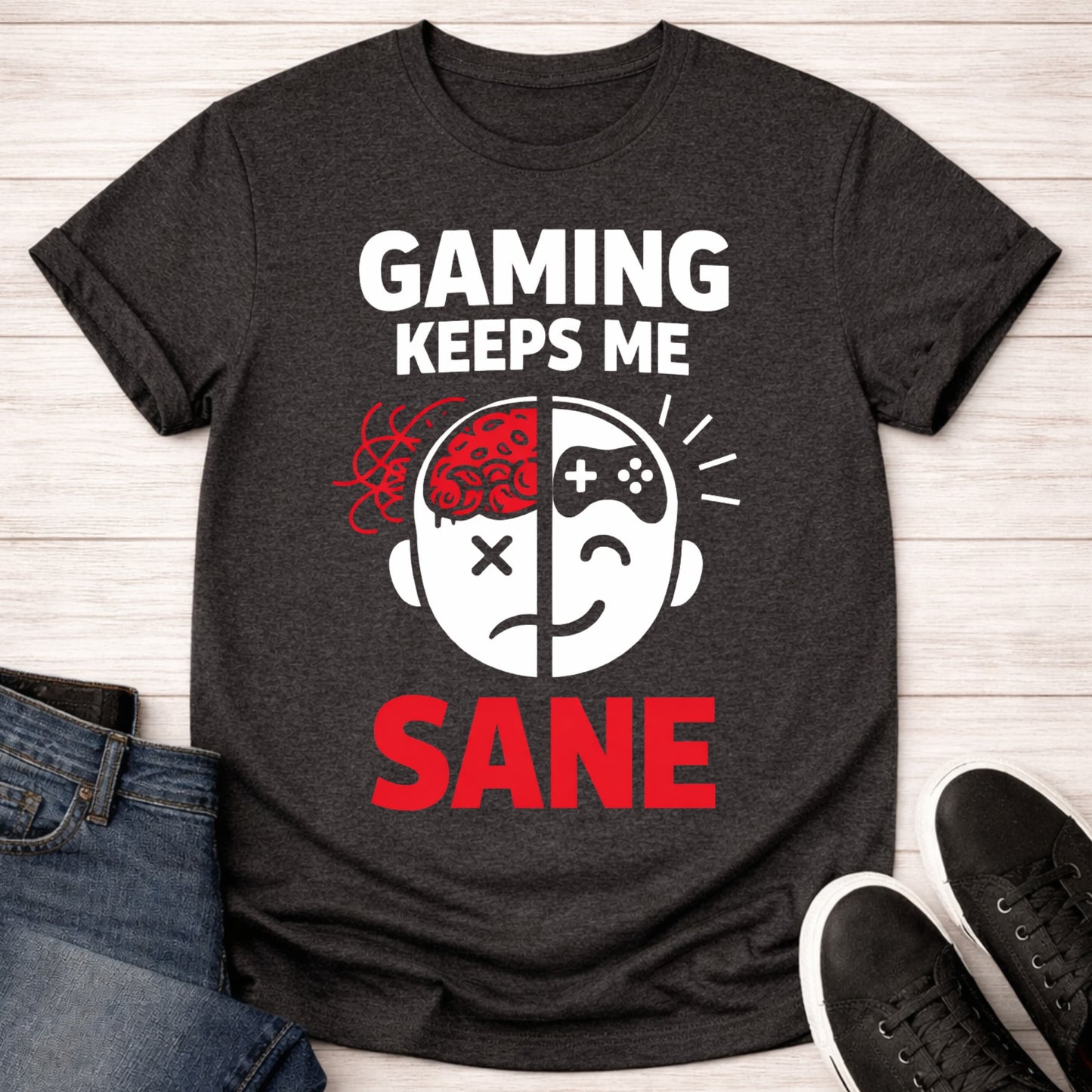 T-Shirt Dark Grey Heather / S Sane Mode Split T-shirt