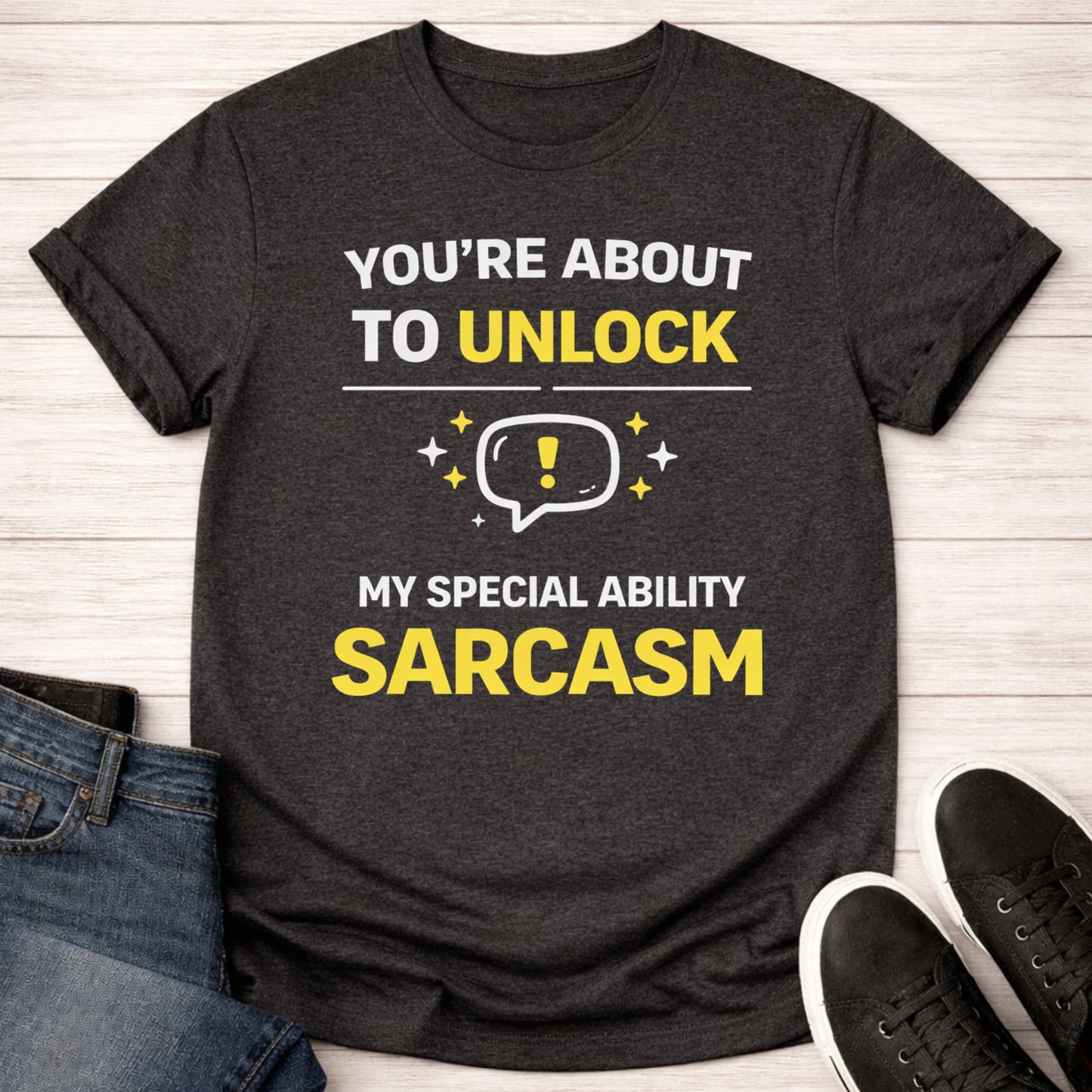 T-Shirt Dark Grey Heather / S Sarcasm Unlocked T-shirt