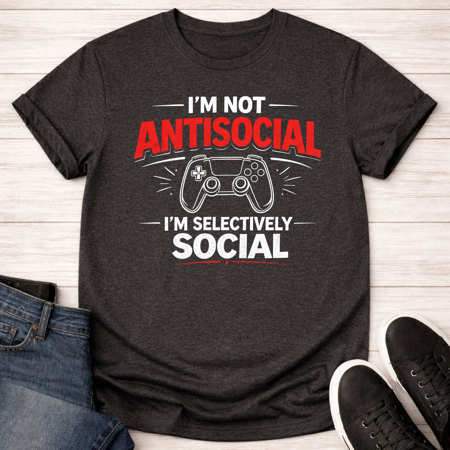 T-Shirt Dark Grey Heather / S Selectively Social T-shirt
