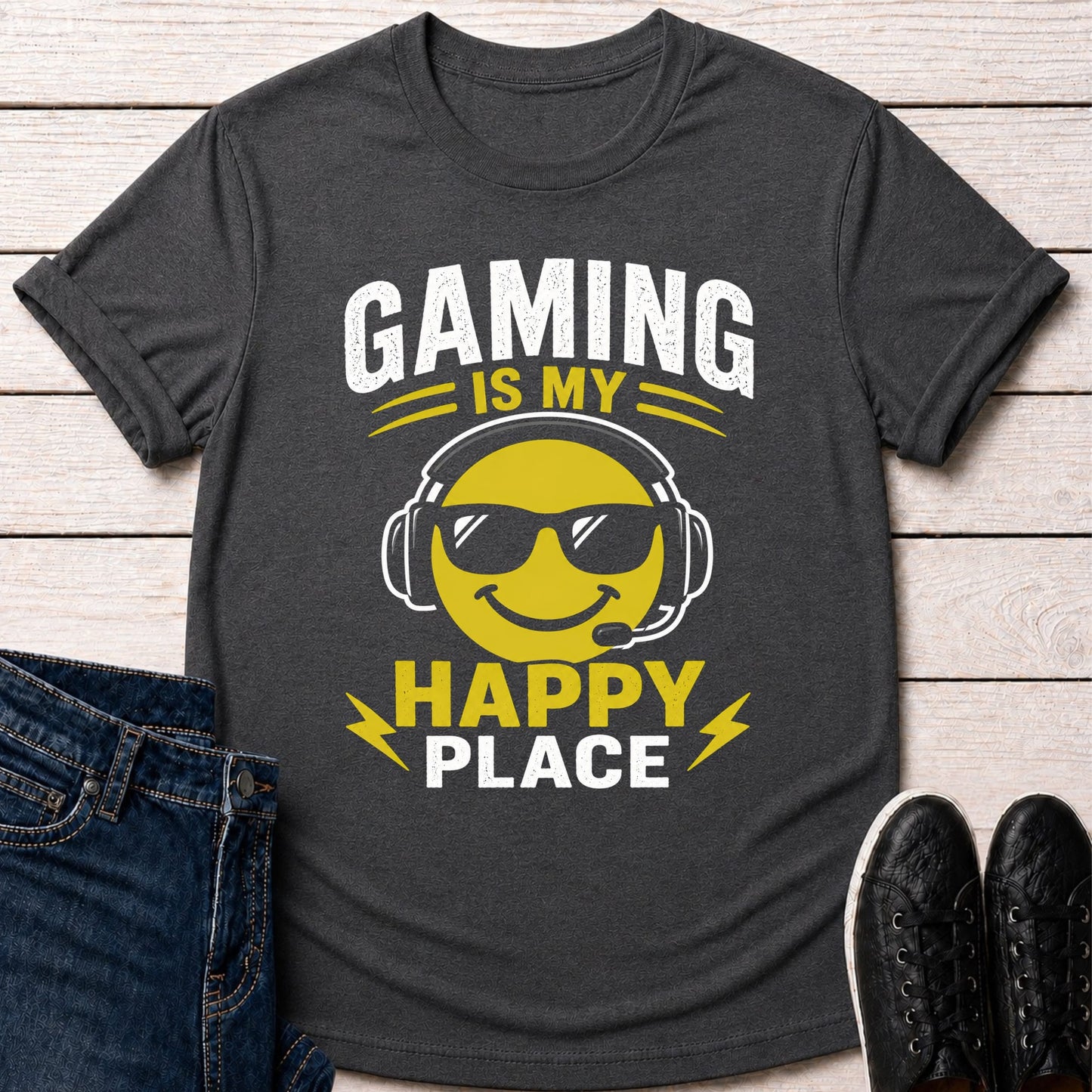T-Shirt Dark Grey Heather / S Smile Mode T-shirt