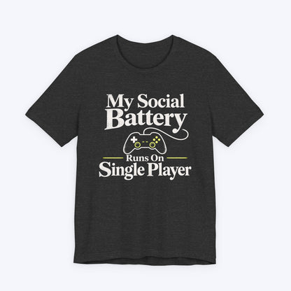T-Shirt Dark Grey Heather / S Social Battery T-shirt