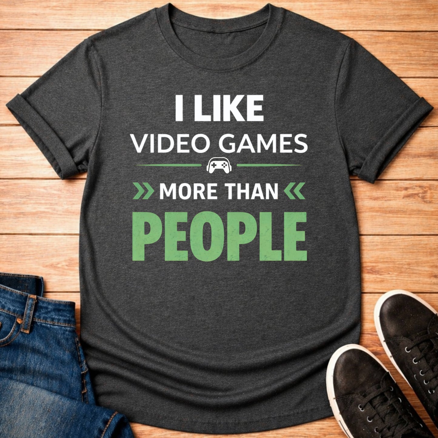 T-Shirt Dark Grey Heather / S Video Game Enjoyer T-shirt