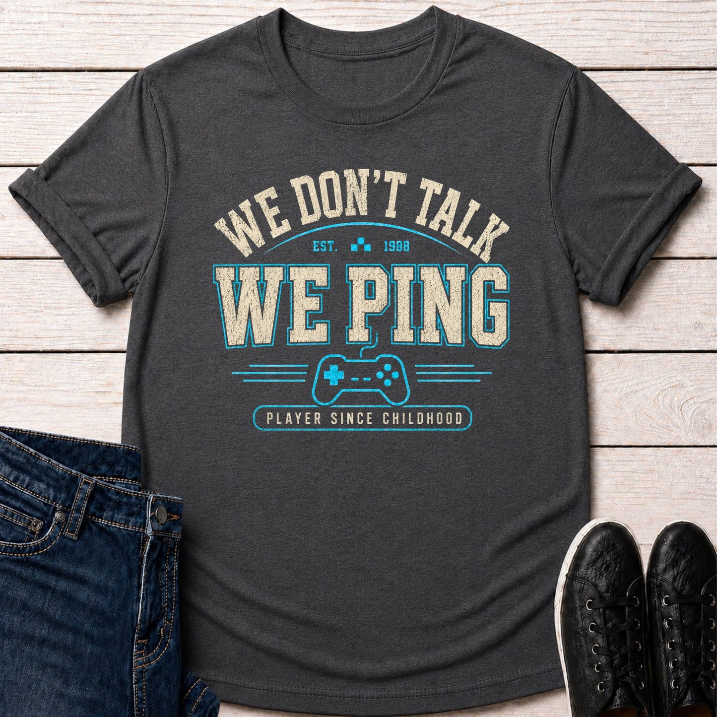 T-Shirt Dark Grey Heather / S We Ping T-shirt