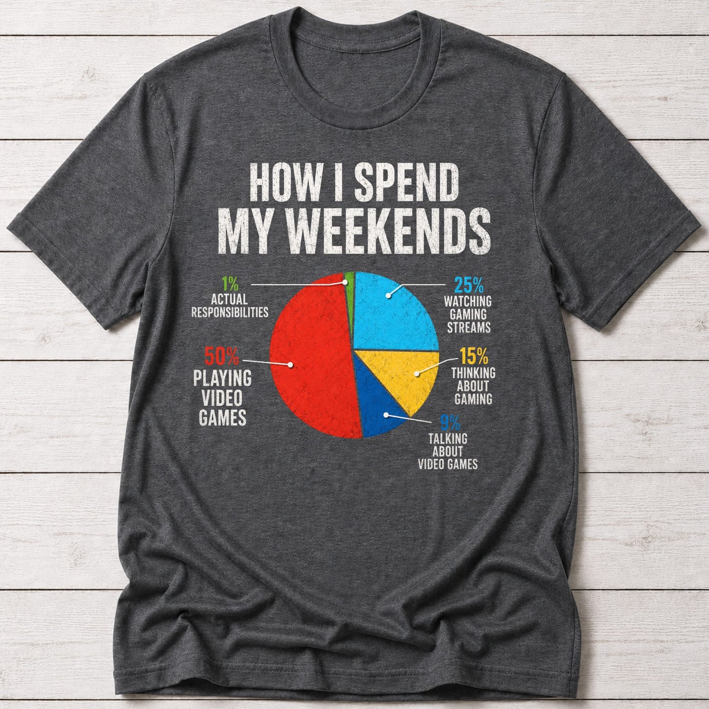 T-Shirt Dark Grey Heather / S Weekend Gamer T-shirt