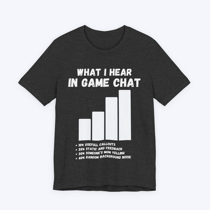 T-Shirt Dark Grey Heather / S What I Hear In Game Chat T-shirt