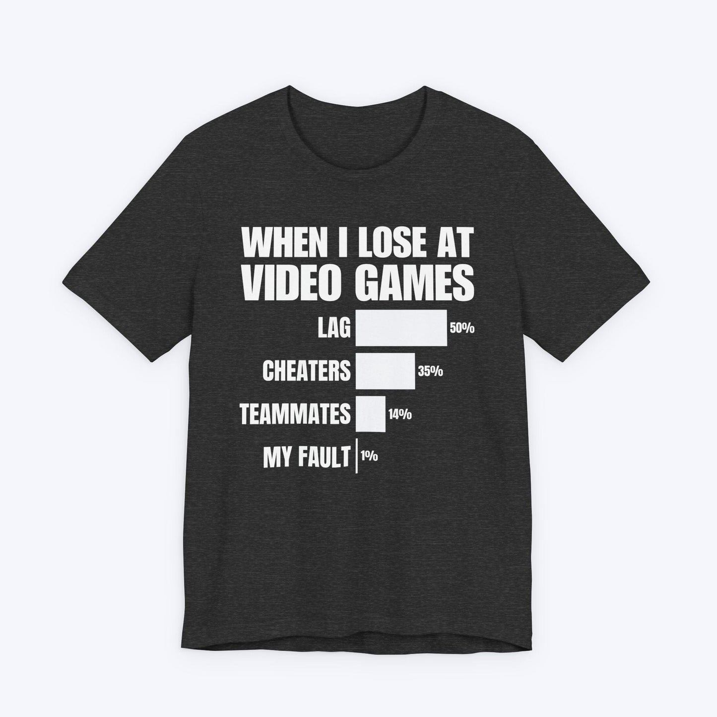 T-Shirt Dark Grey Heather / S When I Lose at Video Games T-shirt