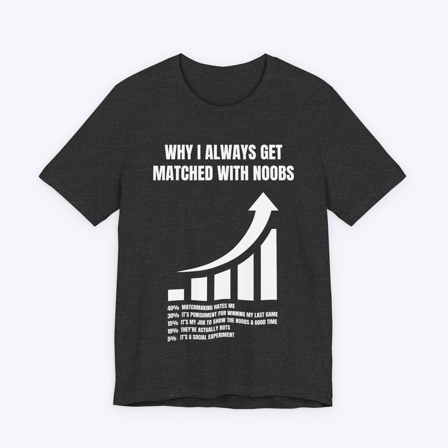 T-Shirt Dark Grey Heather / S Why I Always Get Matched With Noobs T-shirt