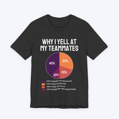 T-Shirt Dark Grey Heather / S Why I Yell At My Teammates T-shirt