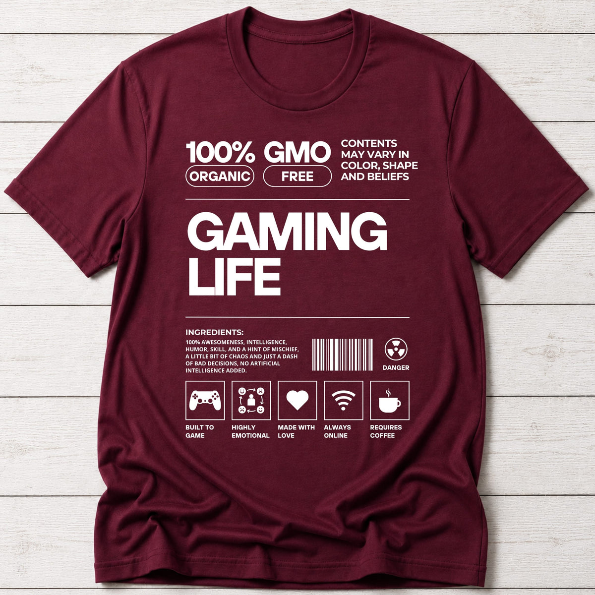 T-Shirt Maroon / S 100% Organic T-shirt