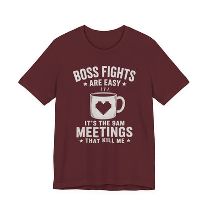 T-Shirt Maroon / S 9am Meetings T-shirt
