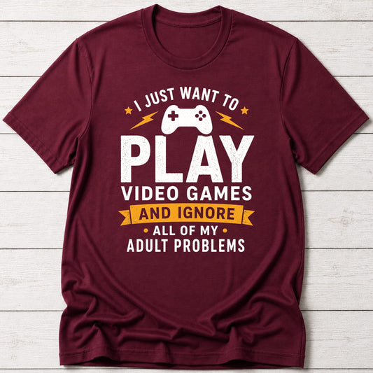 T-Shirt Maroon / S Adult Problems T-shirt
