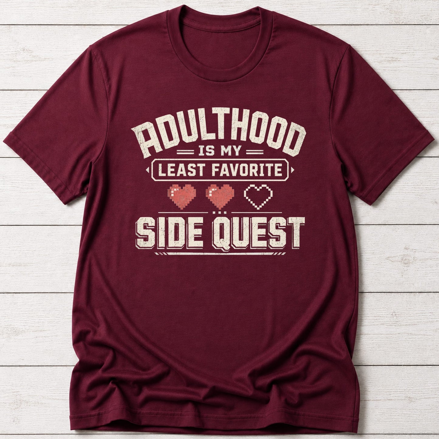 T-Shirt Maroon / S Adulting Quest T-Shirt